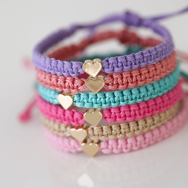 First Day of Kindergarten Poem Bracelets Mommy and Me Heart Pink