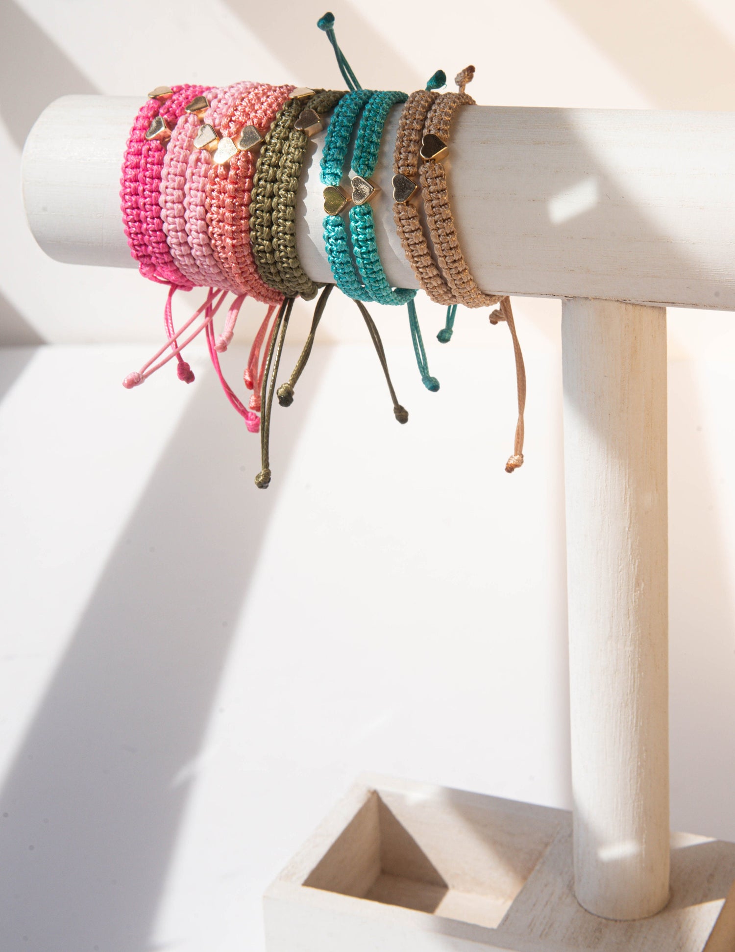 First Day of Kindergarten Poem Bracelets Mommy and Me Heart Pink