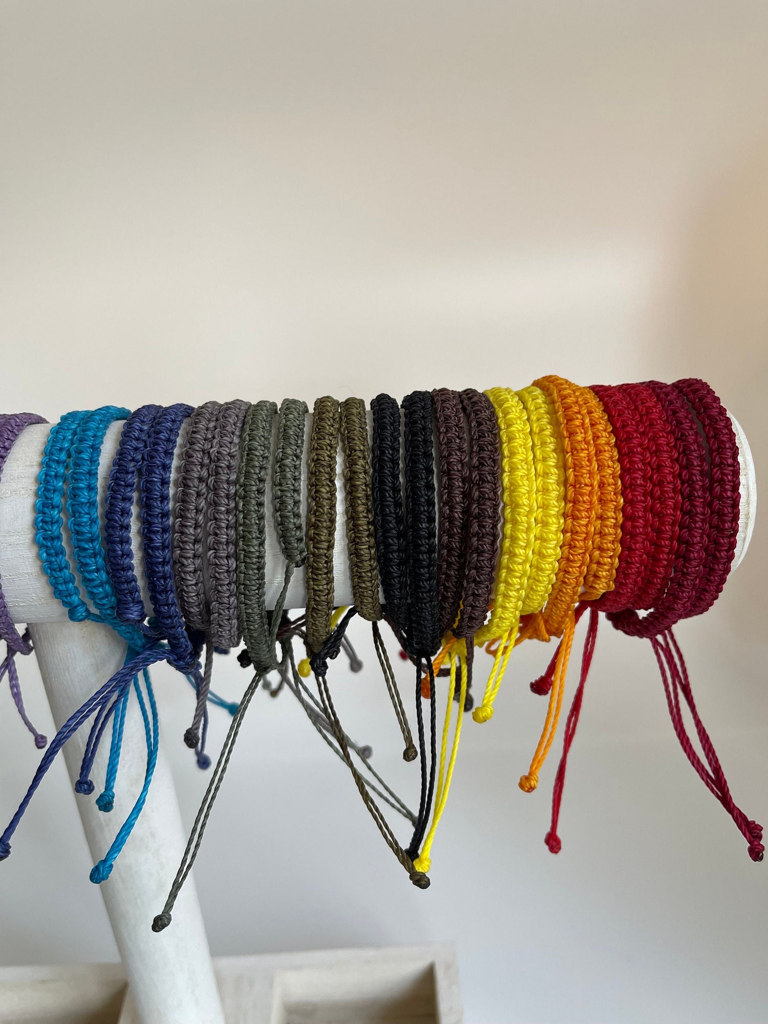 Mommy and Me Blue Macrame Matching Bracelets, Happy First Day of School, Dinosaur Card
