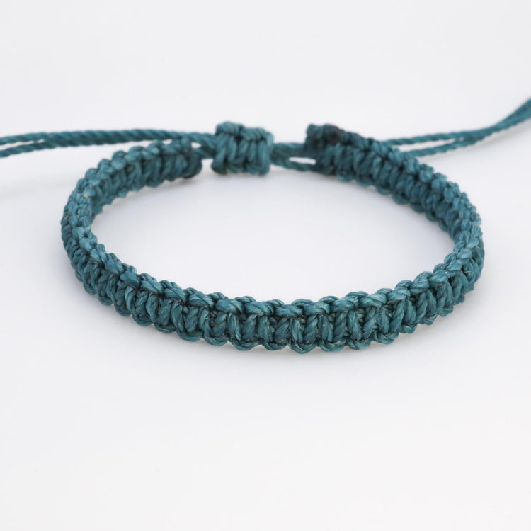 Teal Braided Awareness Bracelet