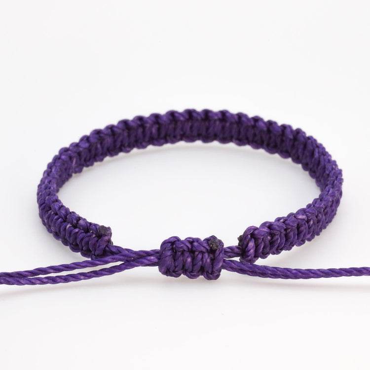Bulk Dark Purple Bracelets - Handmade Favors, Awareness Gifts, and Souvenirs