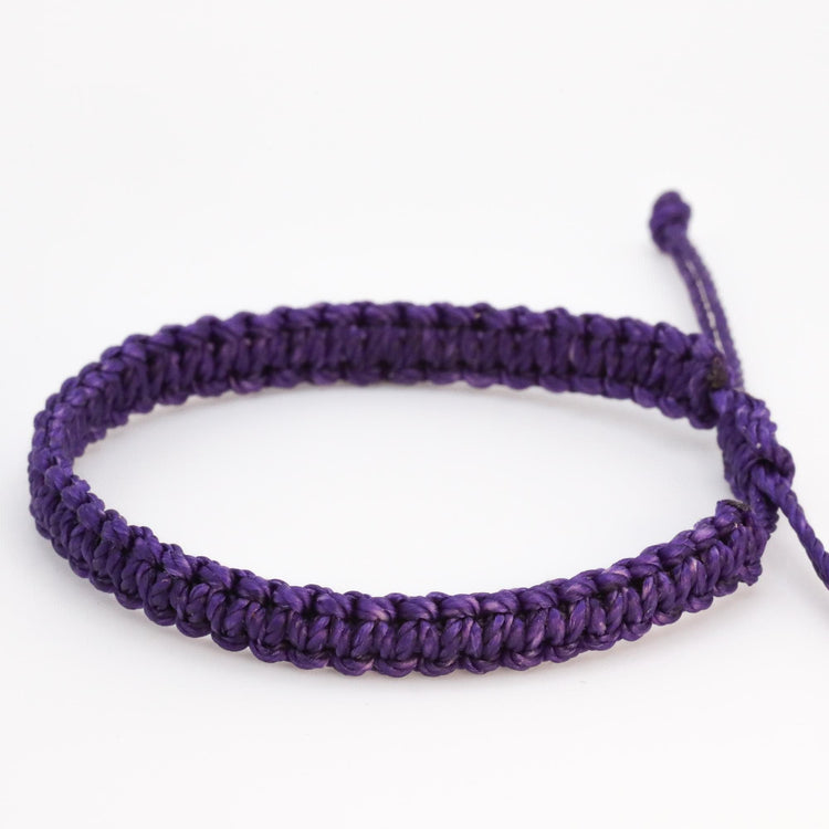 Bulk Dark Purple Bracelets - Handmade Favors, Awareness Gifts, and Souvenirs