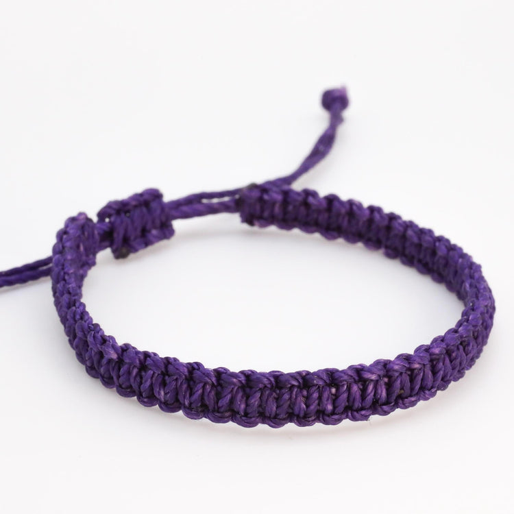 Bulk Dark Purple Bracelets - Handmade Favors, Awareness Gifts, and Souvenirs