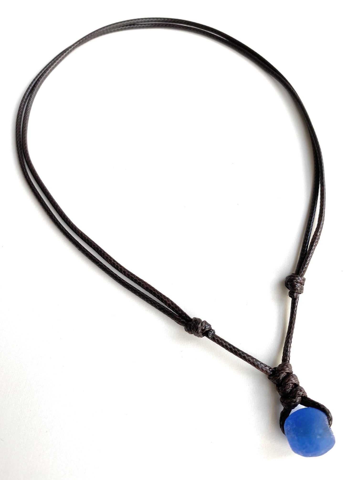 Surfer Necklace Deep Blue Beach Choker by Gifts and Knots