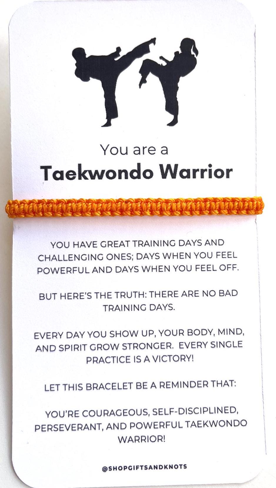 Taekwondo Belt Bracelet by Gifts & Knots