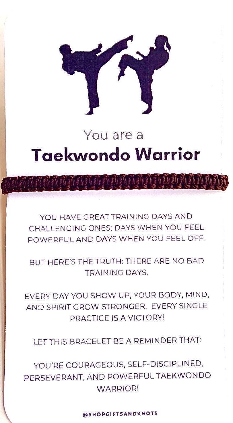 Taekwondo Brown Belt Bracelet by Gifts & Knots