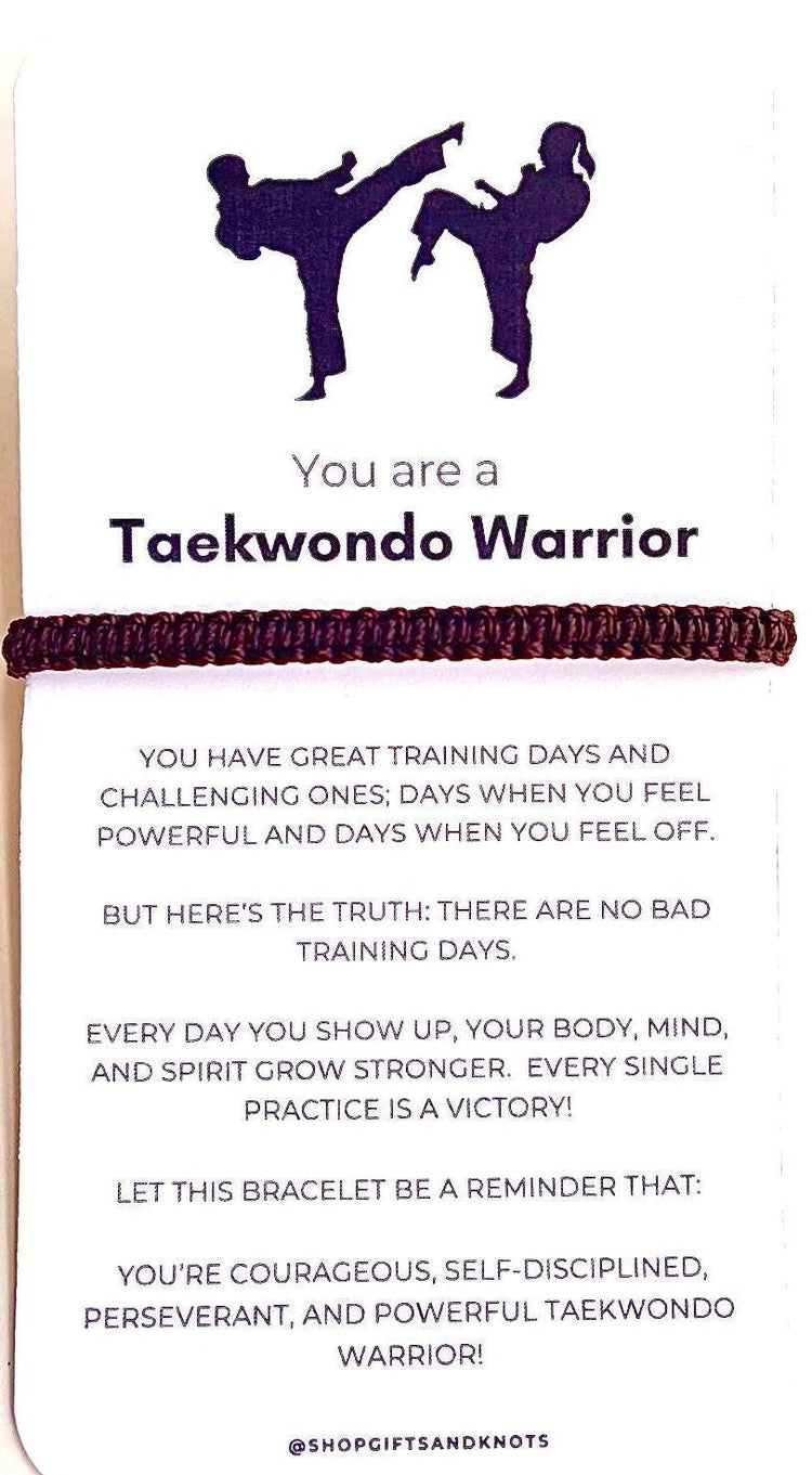 Taekwondo Brown Belt Bracelet by Gifts & Knots