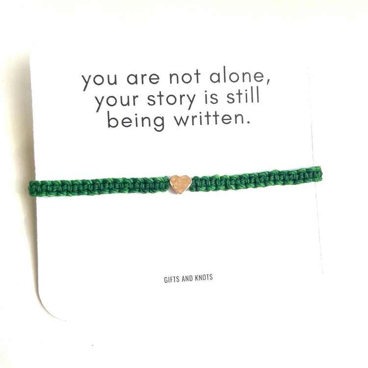 Mental Health Awareness Green Bracelet Ribbon