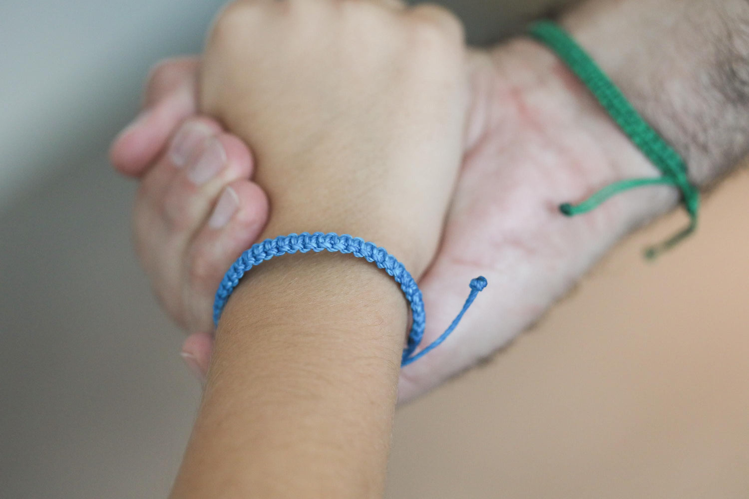 Turquoise and Green Bracelets. Adjustable, Waterproof, Children-safe. Separation anxiety, first day of school gift.