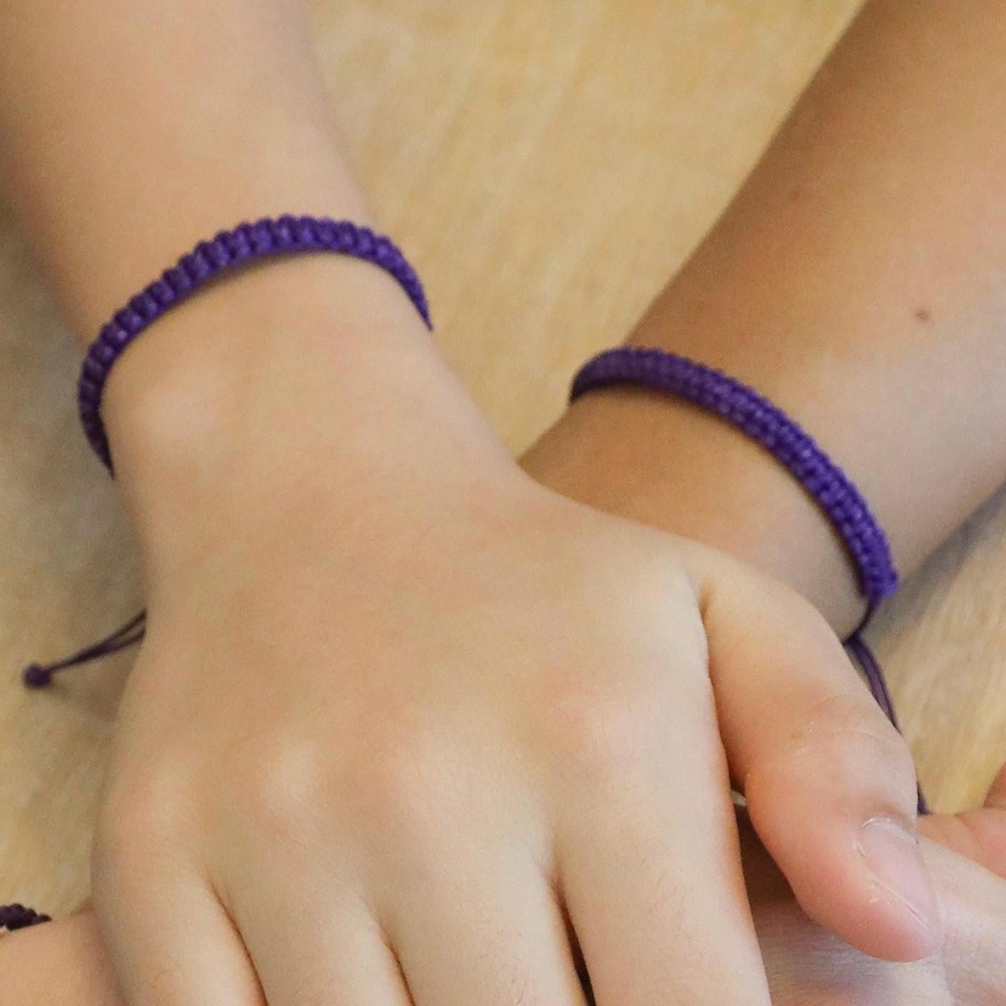 Dark Purple Matching Bracelets, Mommy and Me, Summer Camp Gift, Sleep Away