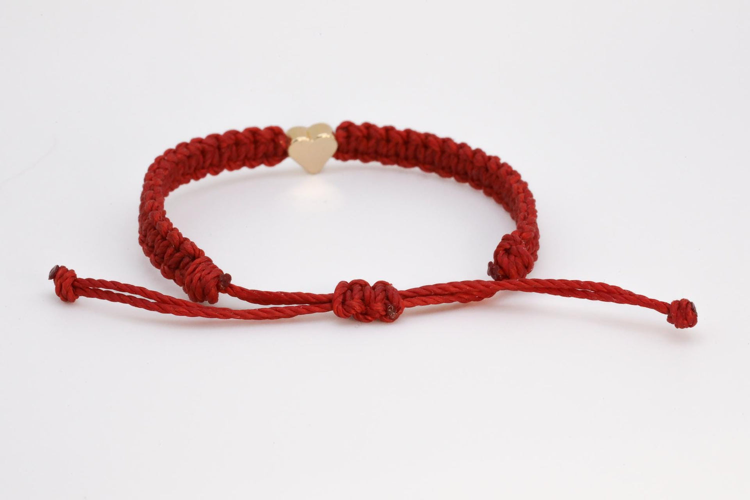 Mommy and Daughter Gold Heart Red Bracelet Family Christmas Gifts, Gifts Under 15