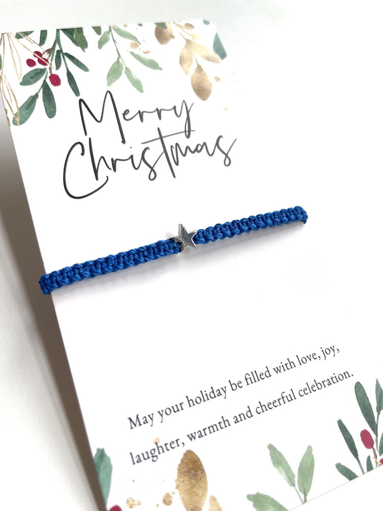 Christmas Star Bracelet, Holiday Gift, Minimalist Stocking Stuffer, Christmas Family Match Bracelets