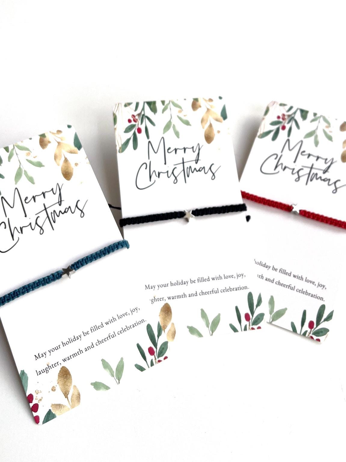 Christmas Star Bracelet, Holiday Gift, Minimalist Stocking Stuffer, Christmas Family Match Bracelets