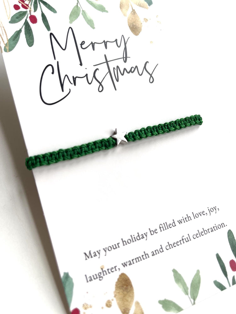 Christmas Star Bracelet, Holiday Gift, Minimalist Stocking Stuffer, Christmas Family Match Bracelets