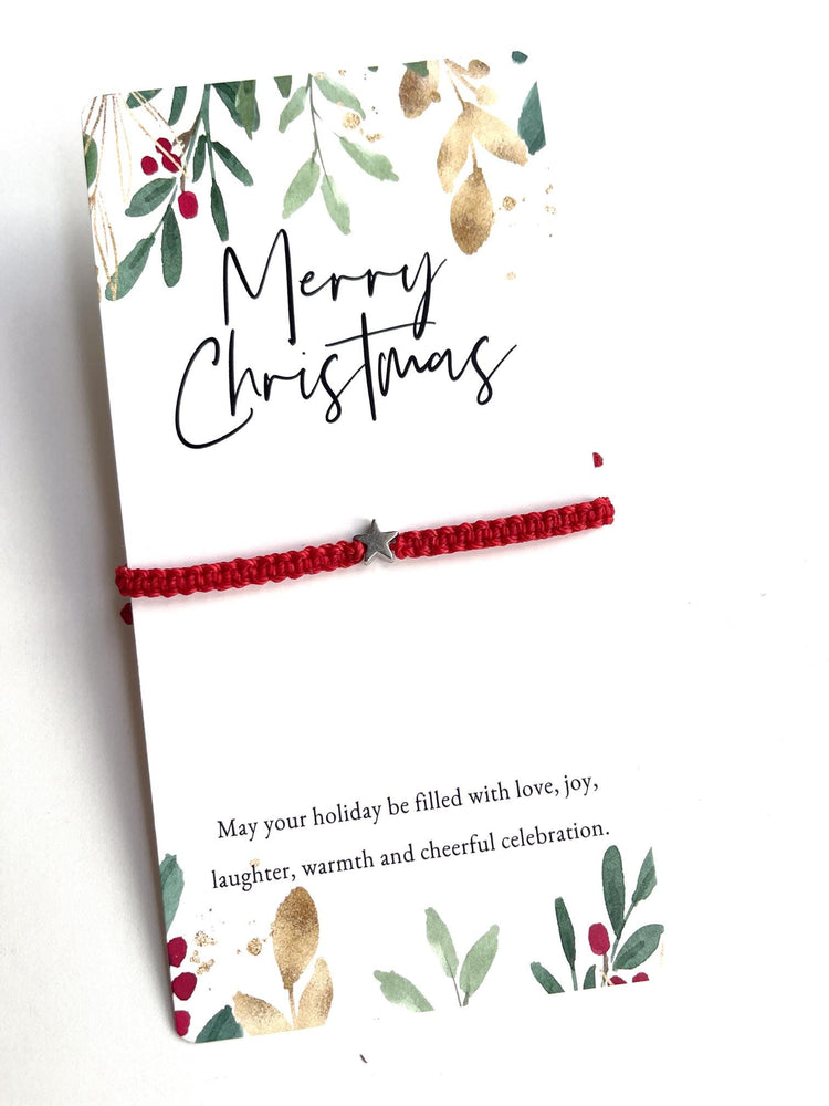 Christmas Star Bracelet, Holiday Gift, Minimalist Stocking Stuffer, Christmas Family Match Bracelets