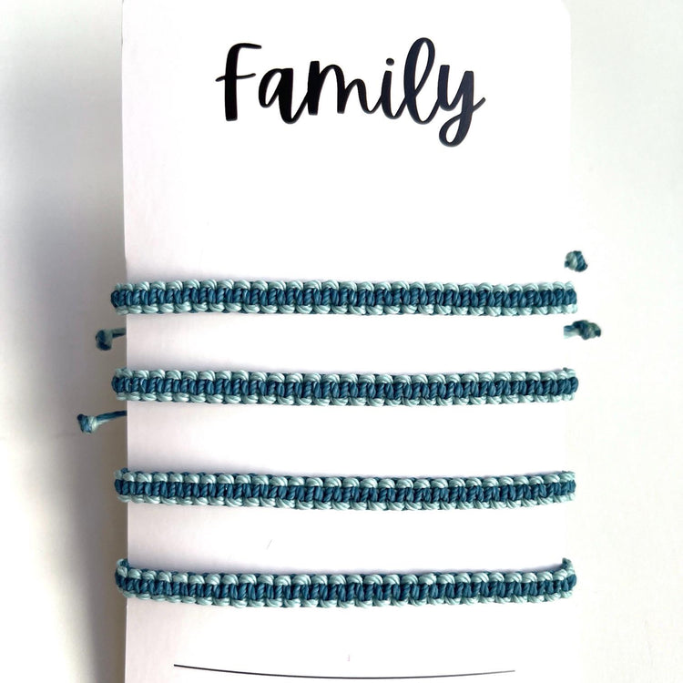 Custom Family Bracelets, Choose Your Colors, Handmade Adjustable Macrame Bracelets for Parents, Kids, Siblings, Matching Family Jewelry Set