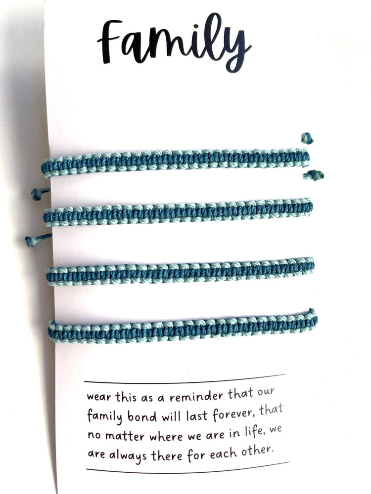 Custom Family Bracelets, Choose Your Colors, Handmade Adjustable Macrame Bracelets for Parents, Kids, Siblings, Matching Family Jewelry Set