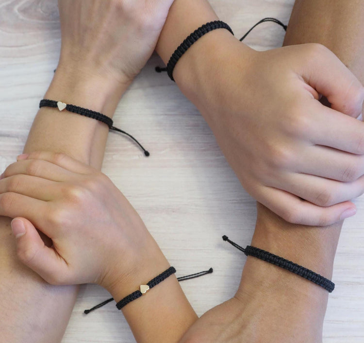 Family Matching Black Bracelets
