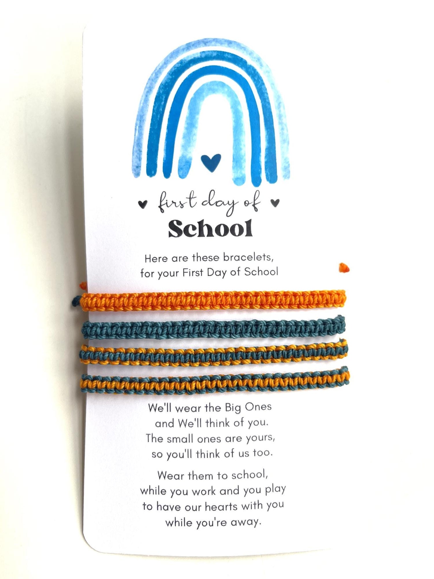 First Day of School, Custom Colors, Family Matching Bracelets, Kindergarten, Back to School
