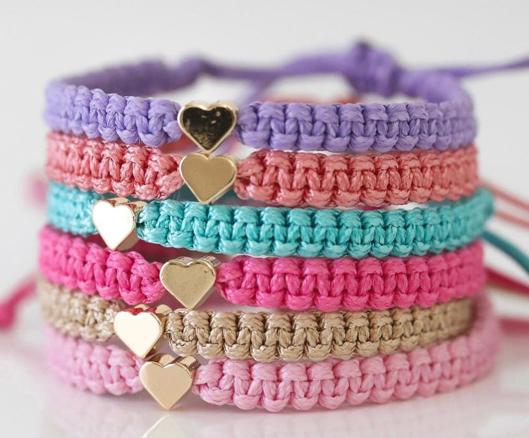 Mother and Daughter, Bracelet Set for Mother and Daughter, Gold Hearts