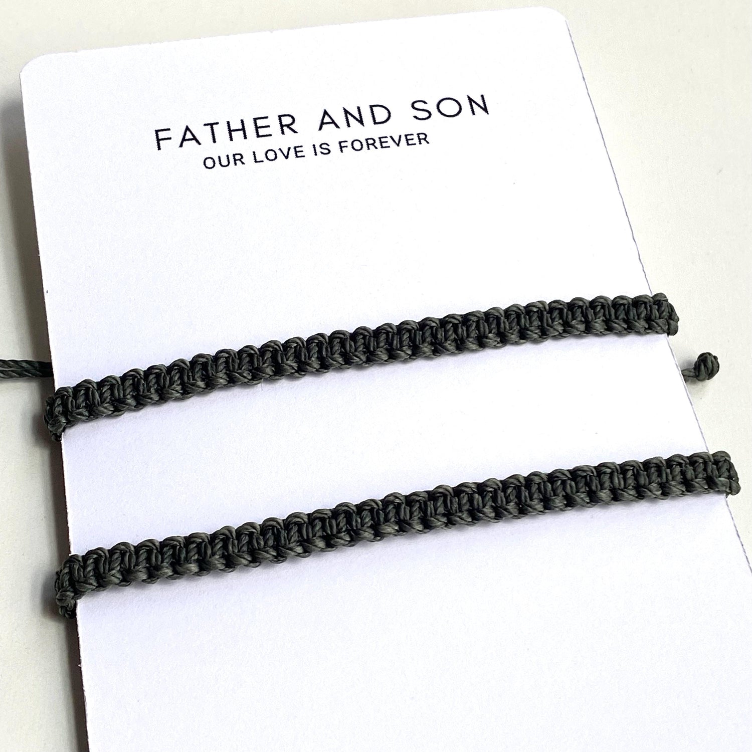 Green Olive Bracelets, Father and Son Card
