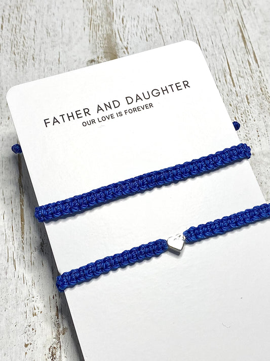 Blue Bracelets, Father and Daugher Card Set,