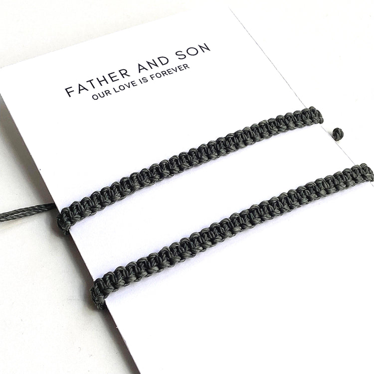 Green Olive Bracelets, Father and Son Card