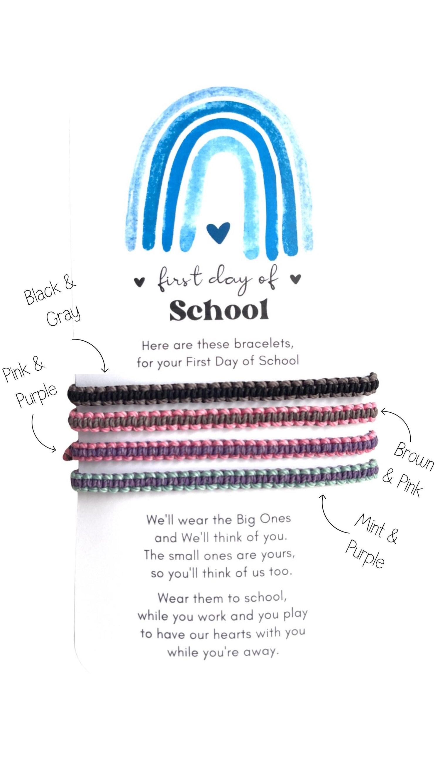 First Day of School Personalized Family Matching Bracelets