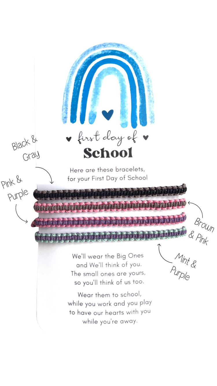First Day of School Personalized Family Matching Bracelets