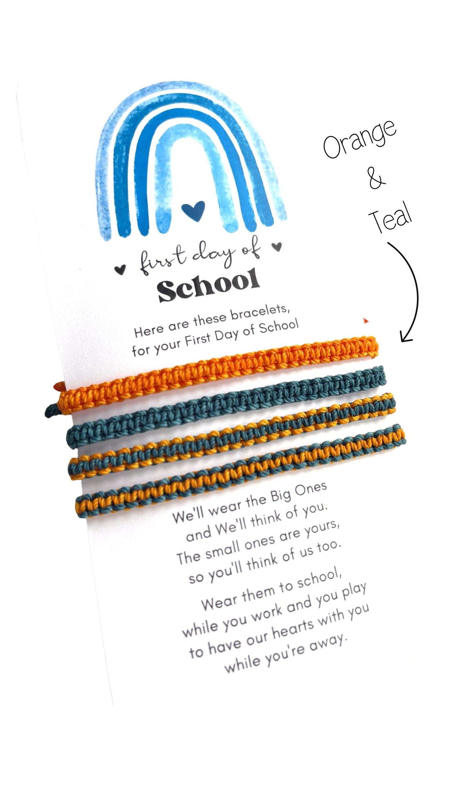 First Day of School Personalized Family Matching Bracelets