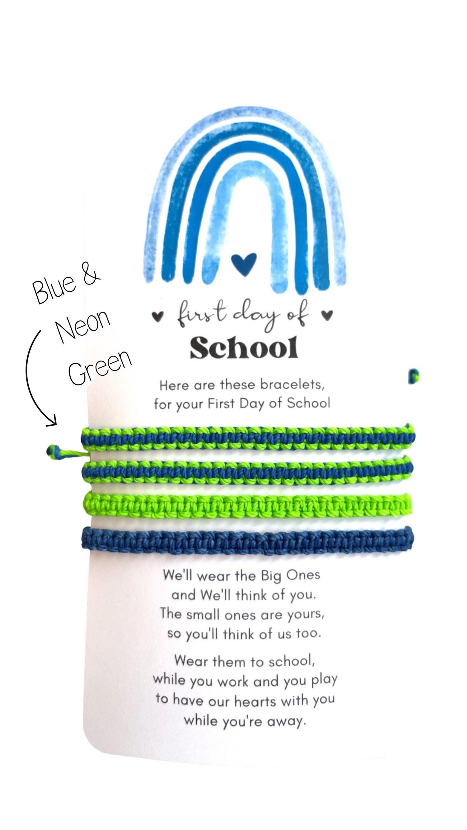 First Day of School Personalized Family Matching Bracelets