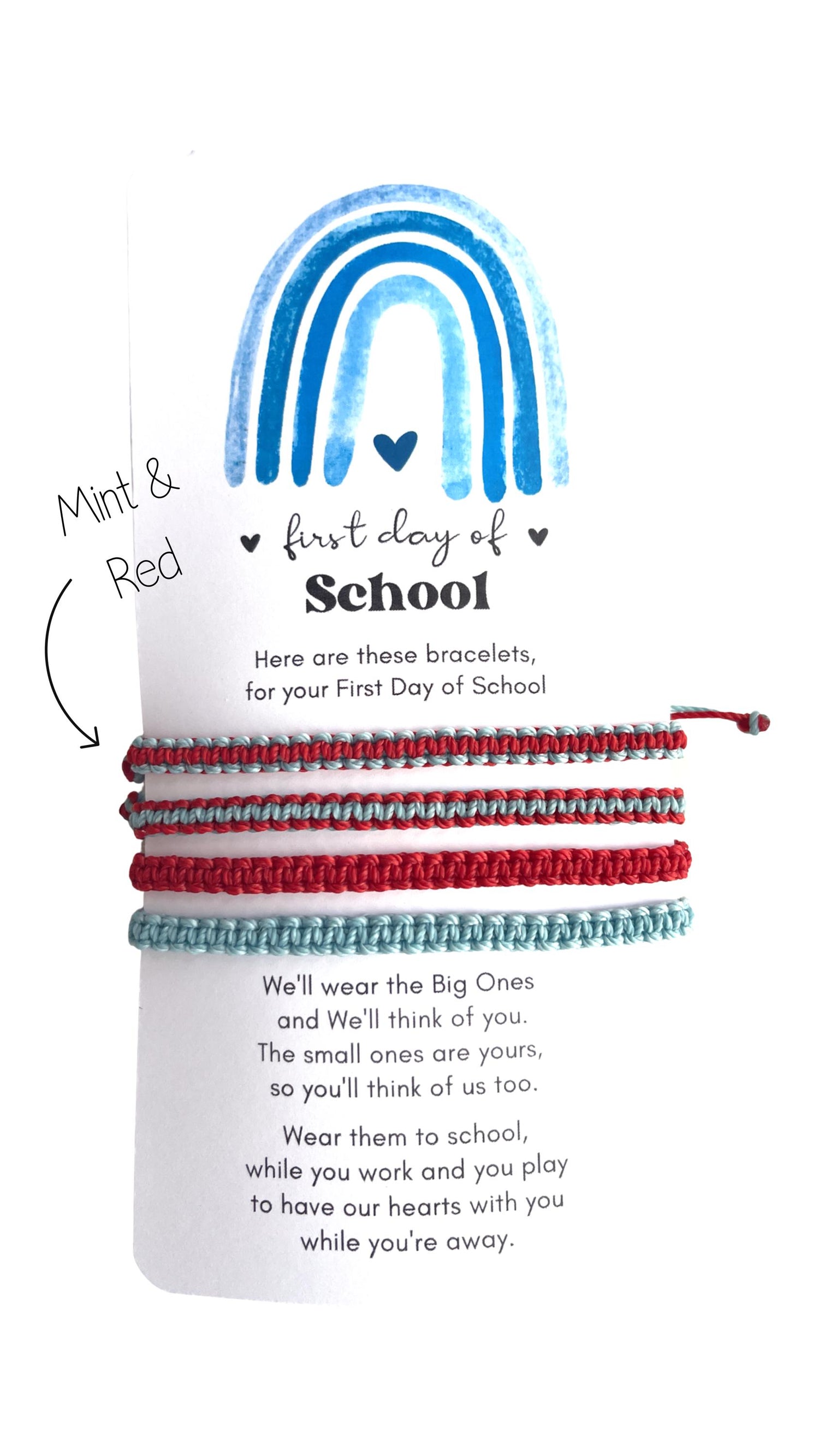 First Day of School Personalized Family Matching Bracelets