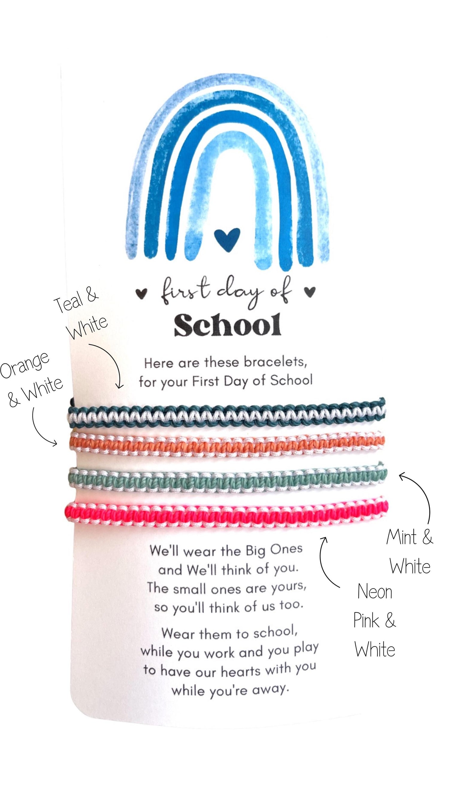First Day of School Personalized Family Matching Bracelets