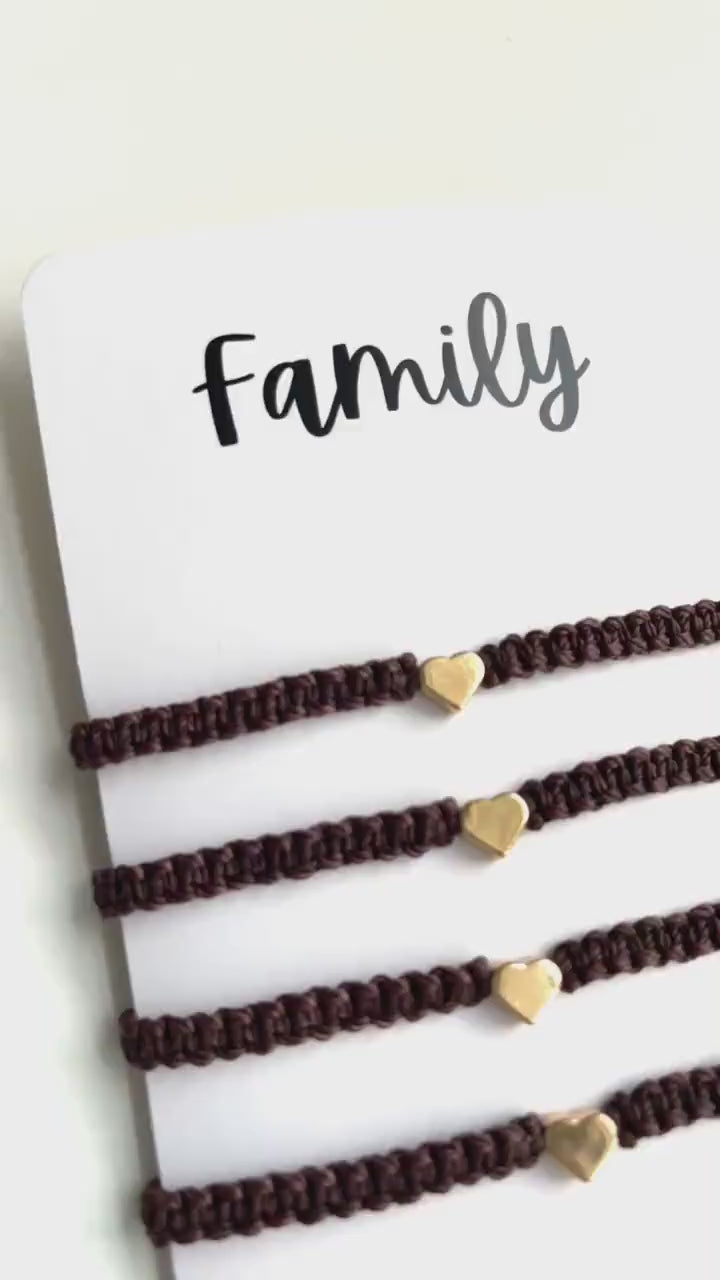 Matching Family Hearts Bracelets