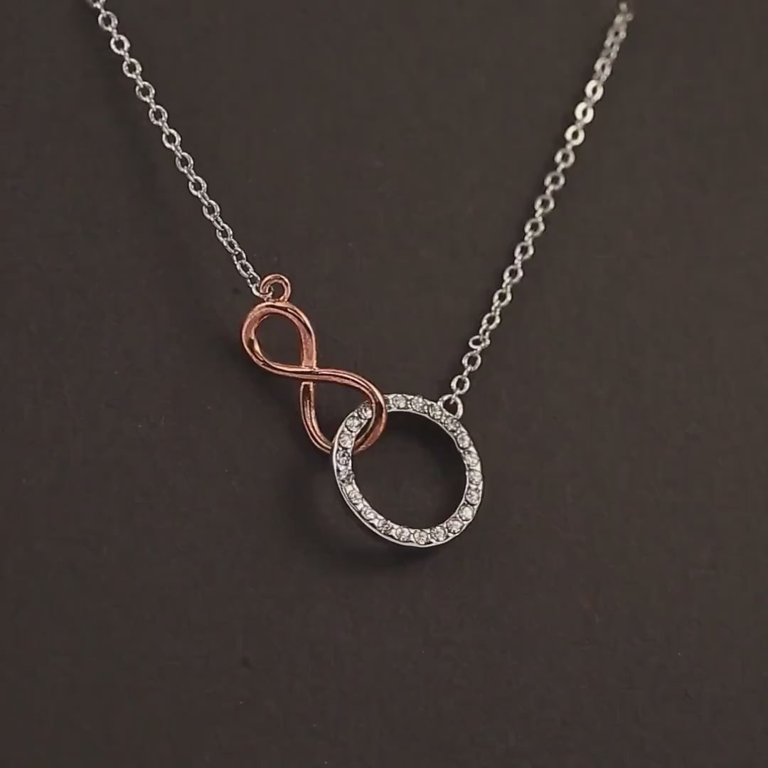 Infinity Circle Necklace Mom's Gift