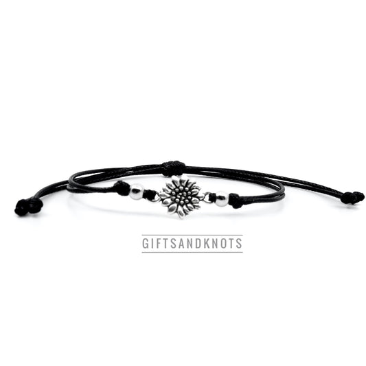Black Sunflower Anklet Bracelet