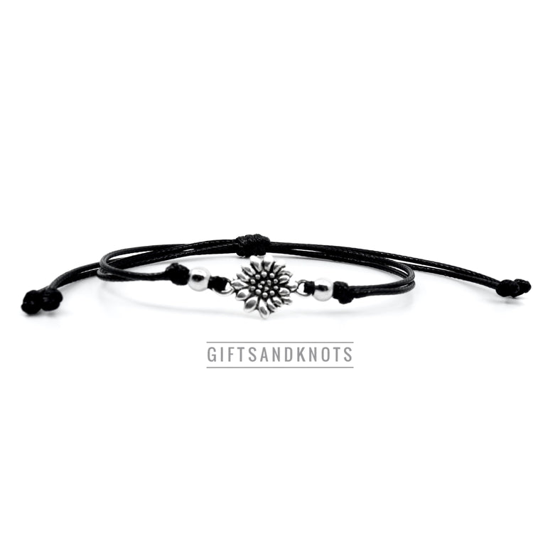 Black Sunflower Anklet Bracelet