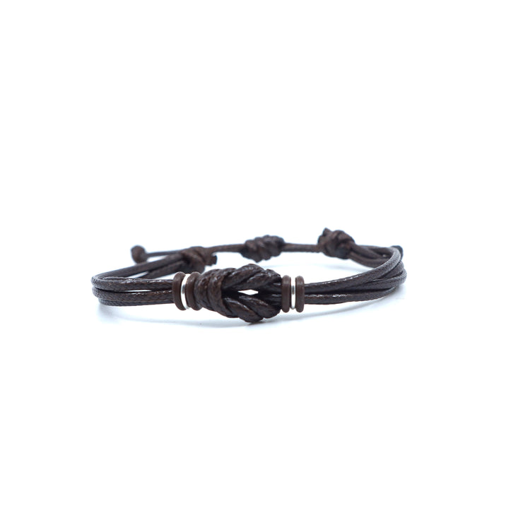 Celtic Knot Bracelet, Brown Waterproof