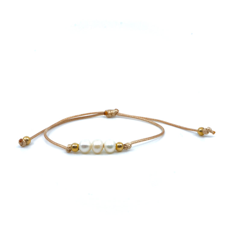 Pearl Gold Filled Heart Anklet Bracelet