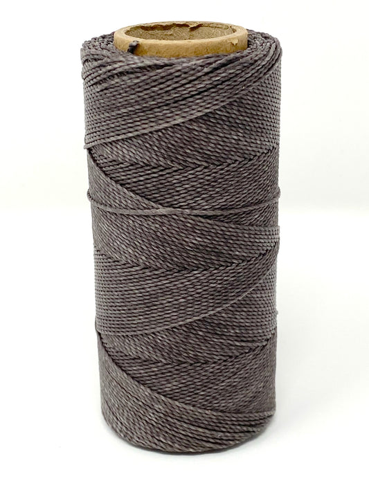 Linhasita Waxed Cord 1 mm Dark Gray Macrame PE-4/100G TEX 595 COR 665 168 Meters