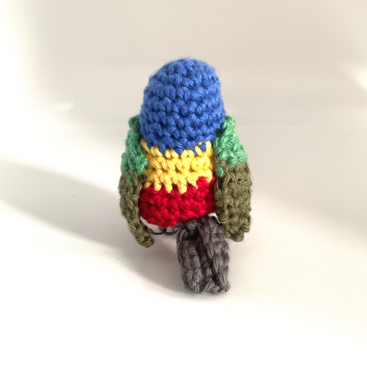 Colton Painted Bunting Bird Crochet Plushie