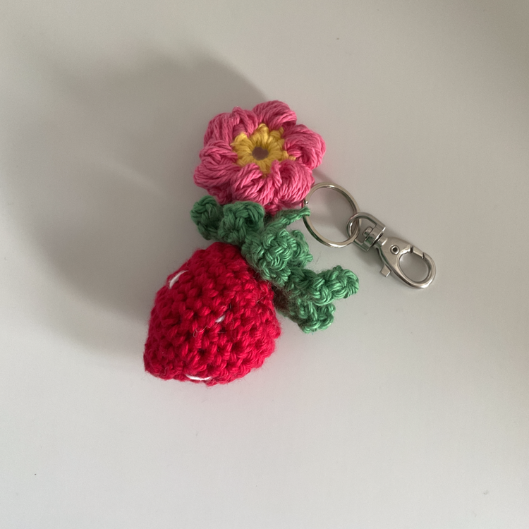 Strawberry Keychain Food Plushie