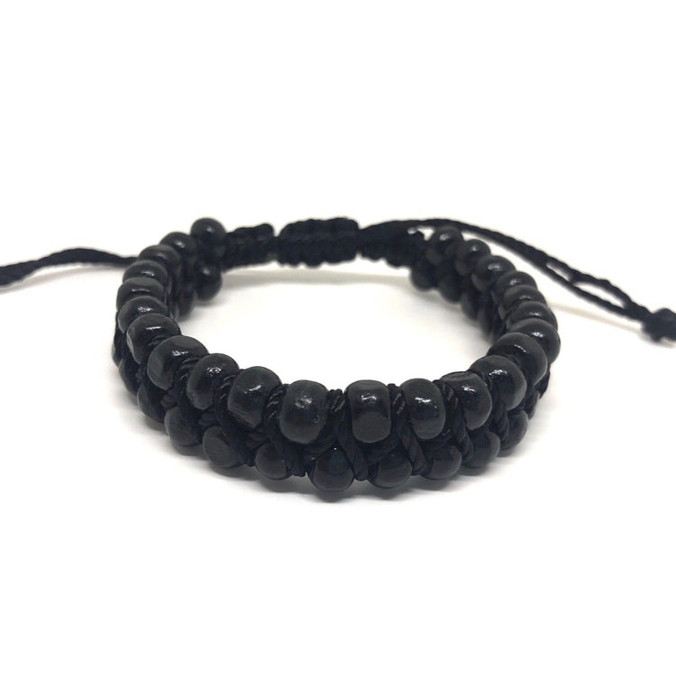 Black Bead Waterproof Bracelet Unisex