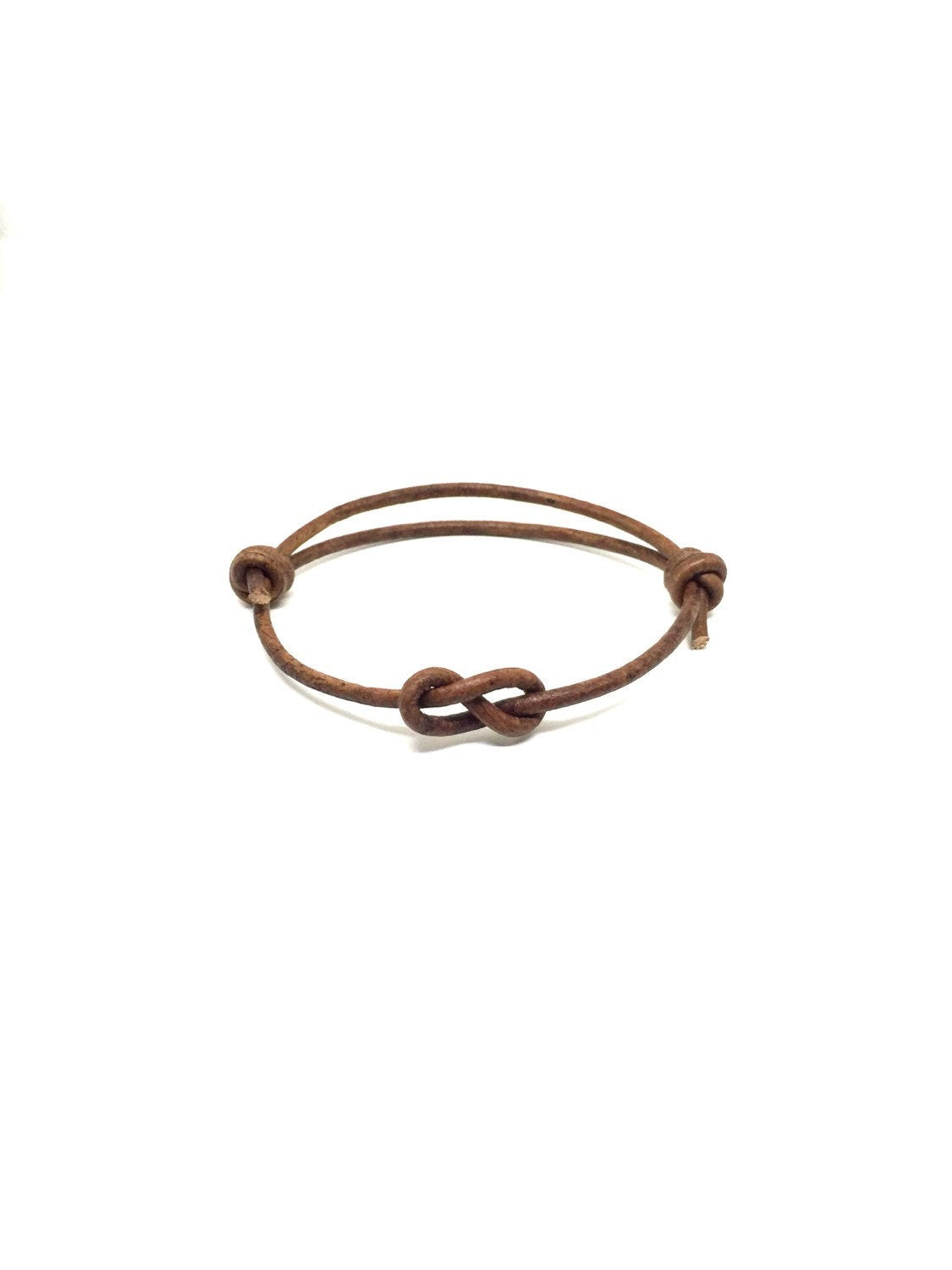 Simple Bracelet, Leather Bracelet, Infinity Knot, Matching Bracelets, Couples Bracelets, His and Hers