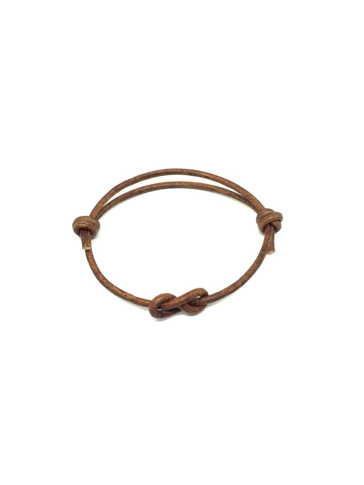 Infinity Knot Leather Bracelet - Gifts&Knots