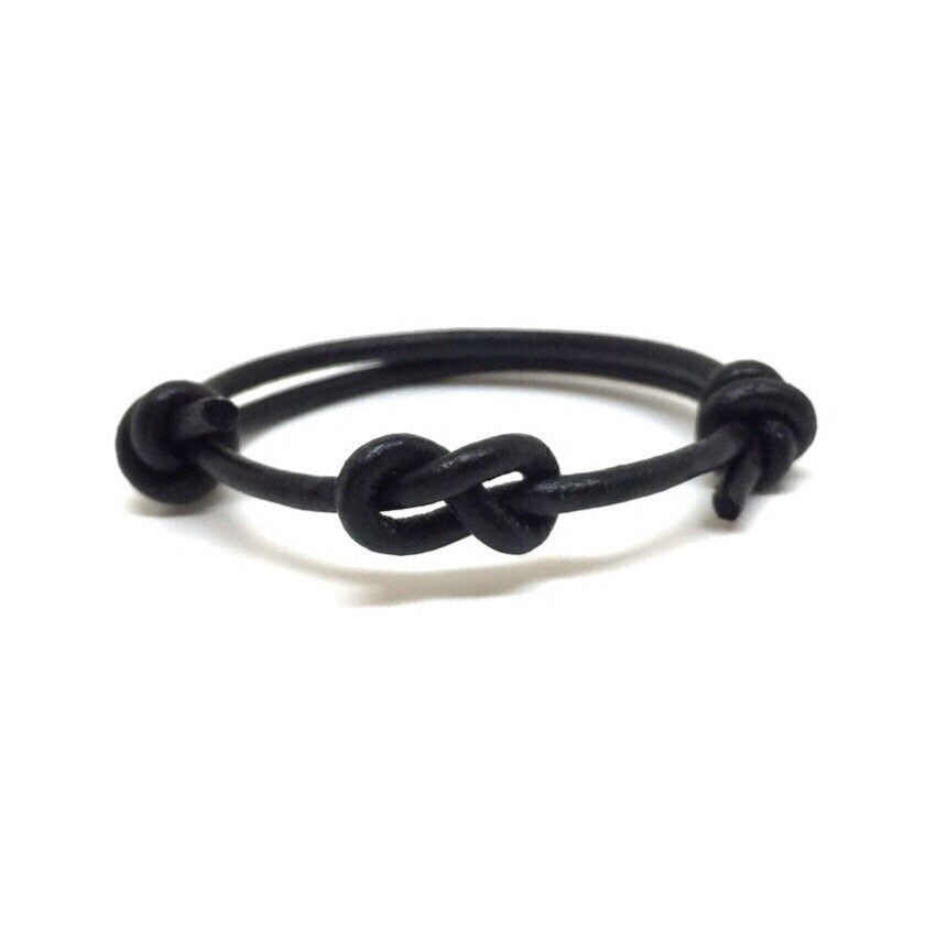 Simple Bracelet, Leather Bracelet, Infinity Knot, Matching Bracelets