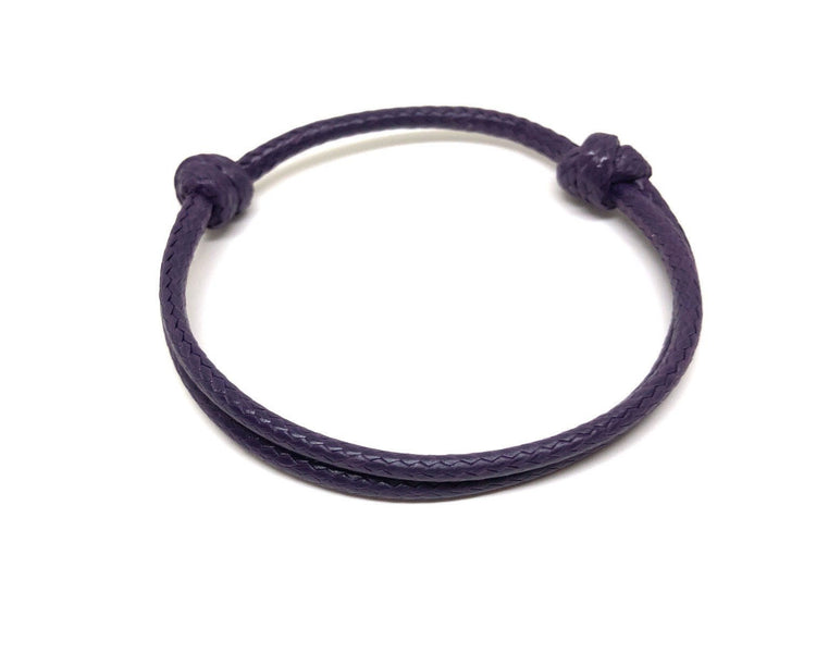 Family Bracelets, Minimalist Bracelet, Purple Ribbon, String Bracelet, Anklet, Unisex, Favors,