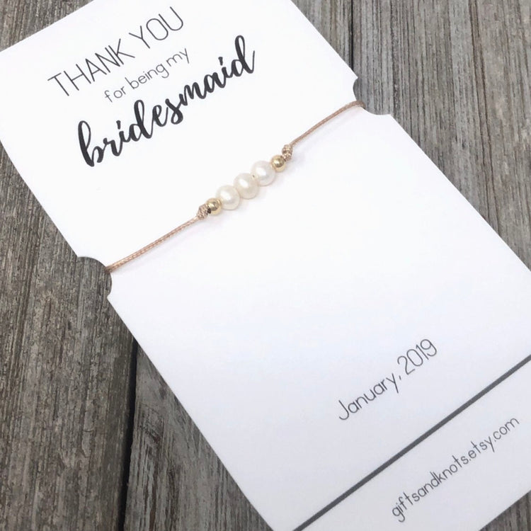 Bridesmaid Bracelets, Custom Message Bracelets, Thank you For Being My Bridesmaid, Proposal, Thank You Gift