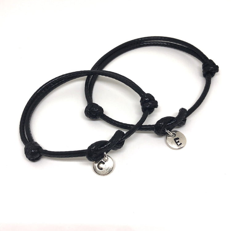Couple Bracelets, Initial Bracelets, Infinity Knot, Simple Bracelets, His and Hers,