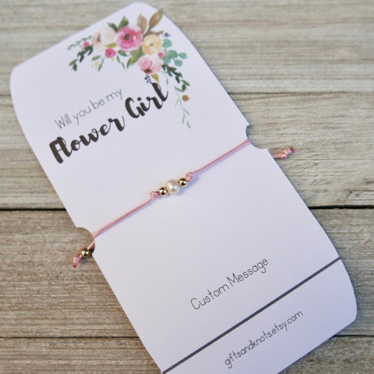 Will You Be Our Flower Girl?, Flower Girl Bracelet - Gifts&Knots